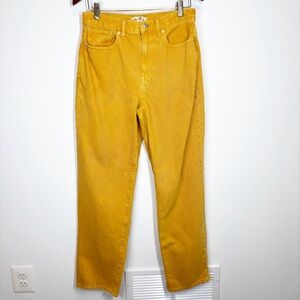 Madewell Yellow Baggy Straight Jeans